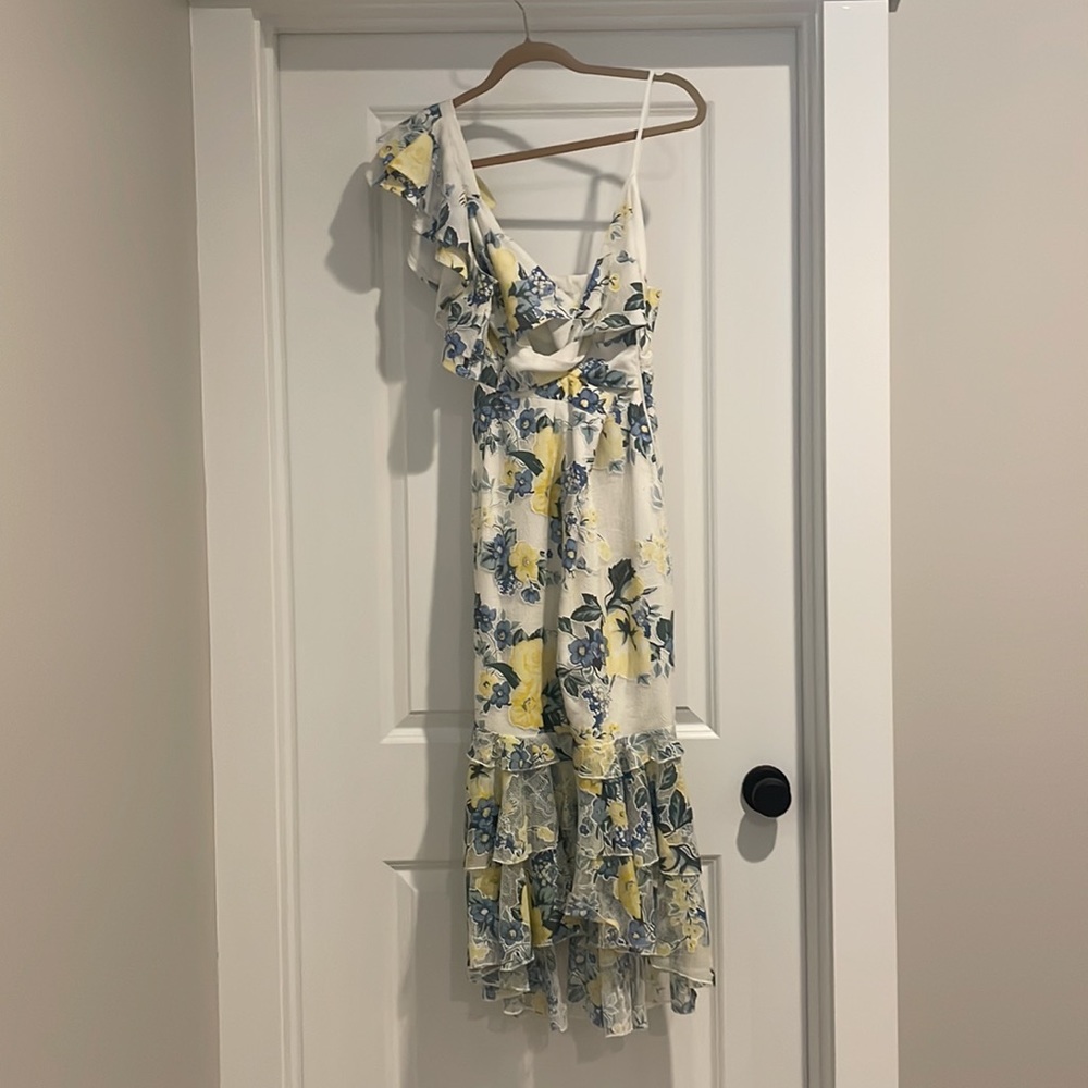 Twosisters the Label Evaliah Dress in Blue/Yellow - Picture 2 of 2